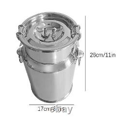 Machine à traire 7L DualHead pour moutons, chèvres et vaches avec pompe à vide en acier inoxydable 304 et impulsion de traite