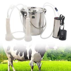 Machine à traire électrique portable à pompe à impulsion sous vide pour vache chèvre traiteuse 5L