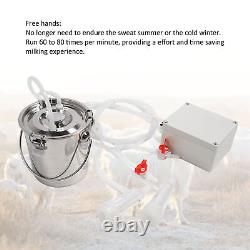 Machine à traire électrique portable avec pompe à impulsion sous vide pour vache et chèvre, 3L US