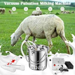 Machine à traire électrique pour chèvres de 7L, avec seau en acier inoxydable pour moutons et vaches.