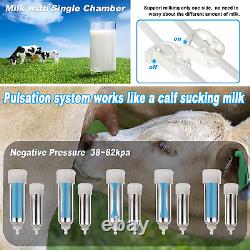 Machine à traire électrique pour vache 3L Portable Pulsation Réglable Pression d'Aspiration