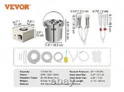 Machine à traire les chèvres VEVOR, seau en acier inoxydable 304 de 6 litres