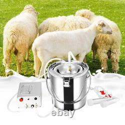 Machine à traire les moutons, les chèvres et les vaches électrique à double tête de 7L avec pompe à impulsions à vide.