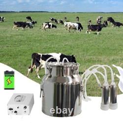 Machine à traire les vaches de 14 L, aspiration pulsation réglable rechargeable à vide électrique