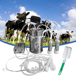 Machine à traire les vaches électrique portable Équipement de traite 7L en acier inoxydable 304