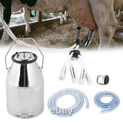 Machine à traire les vaches laitières portable avec seau de 25L en acier inoxydable
