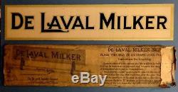 Millésime De Laval Milker Signe & ​​enveloppe À 2 Côtés En Métal Ferme À Crème De Vache Laitière