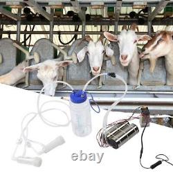 Portable 2l Farm Electric Milking Machine Goat Cow Milker Pump Bucket Tool