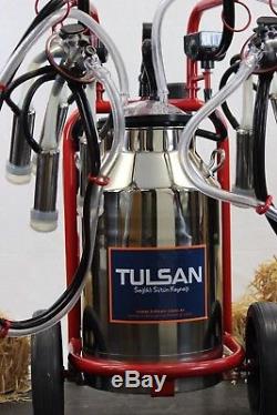 Tulsan, Machine À Traire Double Cow, Système De Traite Électrique Portable Complet
