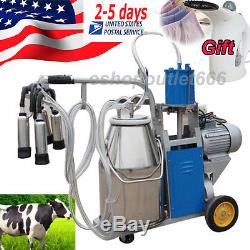 Us-25l Milker Electric Piston Milking Machine Réglable Pour Cows Bucket + Gift