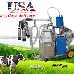 Us-25l Milker Electric Piston Milking Machine Réglable Pour Cows Bucket + Gift