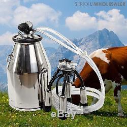 Us Stock Portable Cow Milker Milking Bucket Tank Barrel 304 Stainless Steel