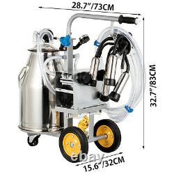 Vevor Électrique Machine Milker Machine Traire 25l, Traite Des Vaches Machine 5-8cows / H