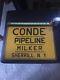 Vintage Conde Pipeline Milker Signe Metal Embossé Laiterie Farm Cow Sherrill Ny