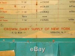 Vintage Crown Dairy Supply Vernon Ny Traire Machine De Nettoyage Guide Rod Box