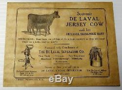 Vintage De Laval Cream Separator Milker Tin Jersey Ensemble Vache & Mollet Excellent