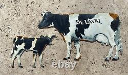 Vintage Delaval Plaque D'étain Canada Lait Vache Laitière Crème Laiteuse Ferme Agricole Suède